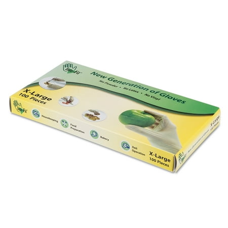 Inte-Fit Hybrid Gloves, X-Large, Clear, 1 1/2 mil, 1,000/Carton HYBF004