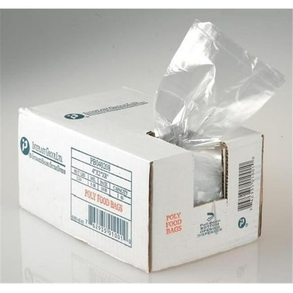 Inteplast Group  Poly Bag - Clear - 8in.W x 4in.G x 18in.L