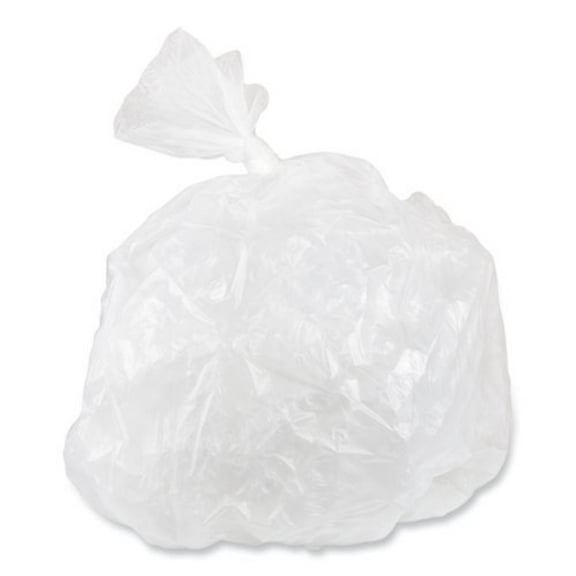 30 in. x 37 in. 16 mic 30 Gallon High-Density Commercial Can Liners - Clear (500/Carton)