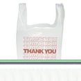 thumbnail image 1 of Inteplast Group "Thank You" Handled T-Shirt Bags, 11 1/2 x 21, Polyethylene, White, 900/Carton, 1 of 2