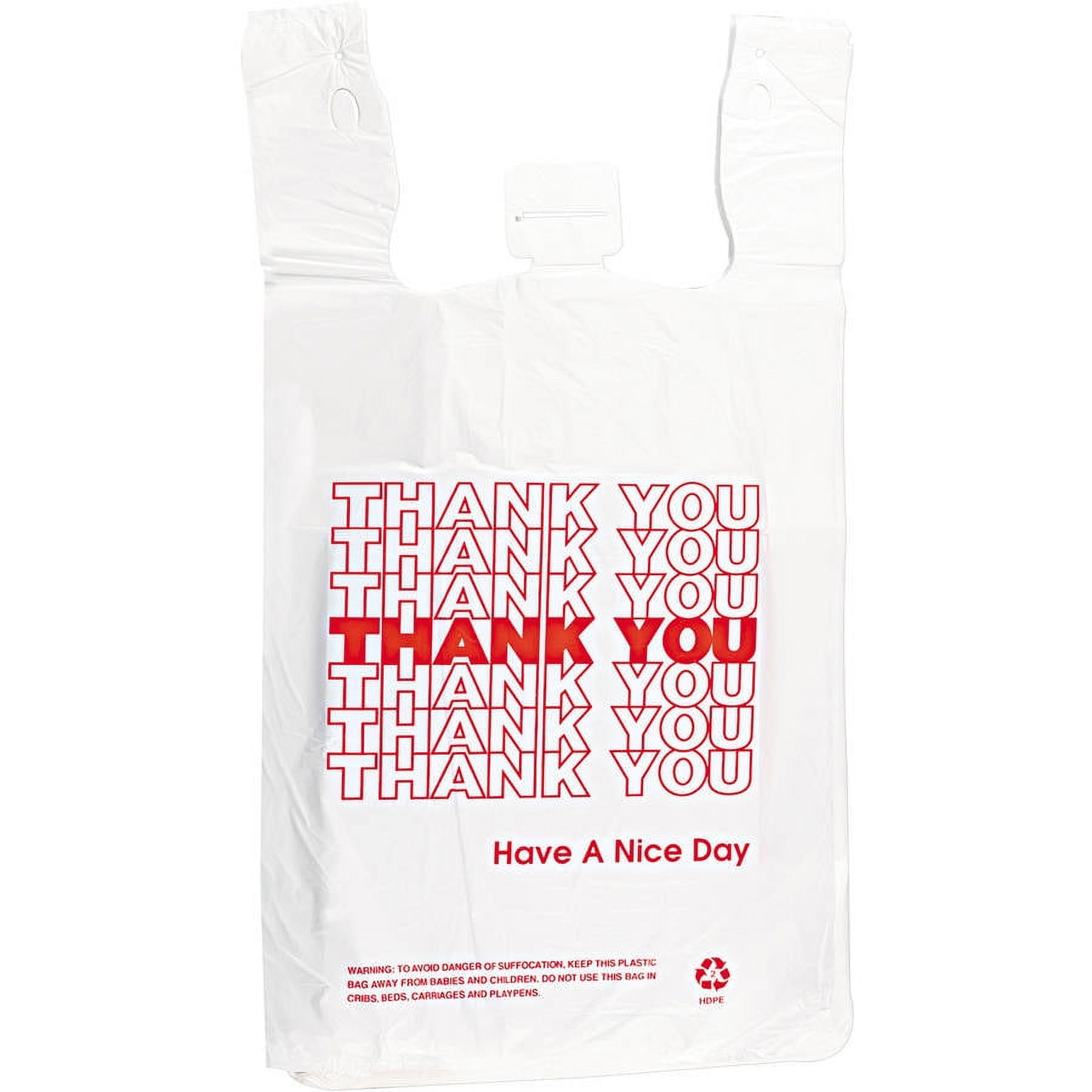 forberede Risikabel lavendel Inteplast Group "Thank You" Shopper Bags, White, 500 Ct - Walmart.com