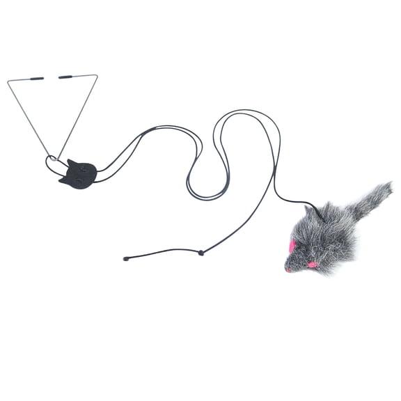 Inter Cat Toy, Retractable Hanging Mouse with Scratching Rope, Stimulates Hunting Instinct, Keeps Cats and Entertained, Fun for All Ages