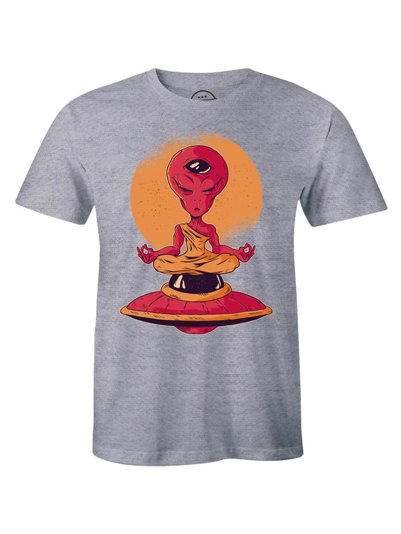 Inter Galactic Outer Space Alien Ufo Yoga Mediation Funny Mens Gift T-Shirt