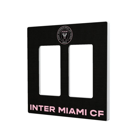 Inter Miami CF Solid Double Rocker Light Switch Plate
