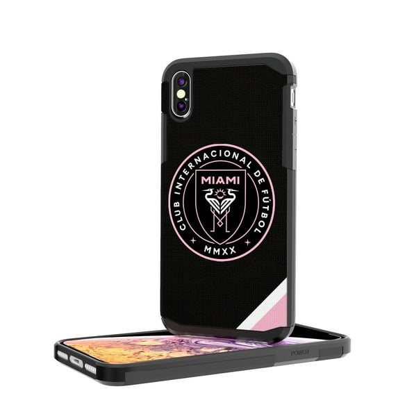 Inter Miami CF iPhone Diagonal Stripe Design Rugged Case