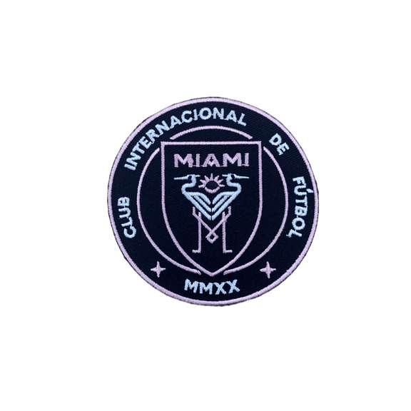 Inter Miami FC Soccer Theme 3" Round Sew Iron-on Patch