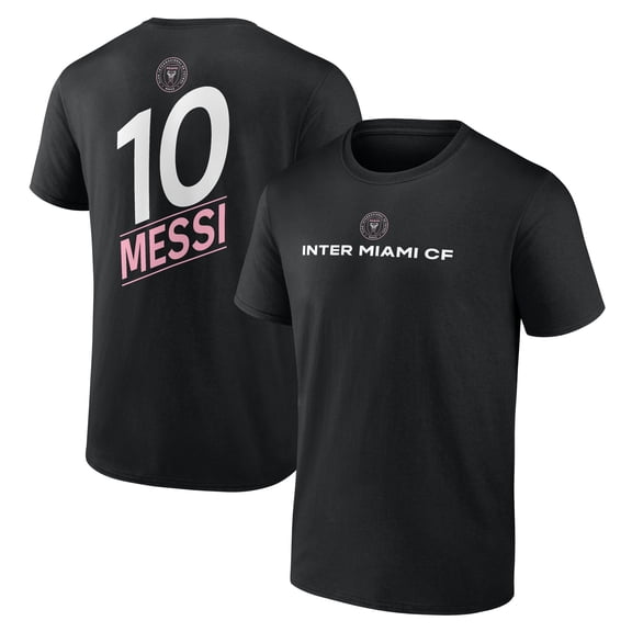 MLS Lionel Messi Inter Miami CF Men's Cotton Black Short Sleeve T-Shirt