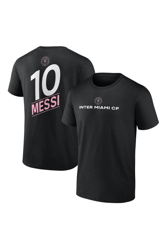 MLS Lionel Messi Inter Miami CF Men's Cotton Black Short Sleeve T-Shirt