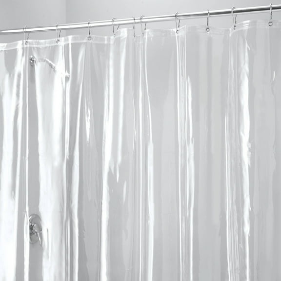InterDesign 10 Gauge Clear Vinyl Shower Curtain Liner, 72" x 72"