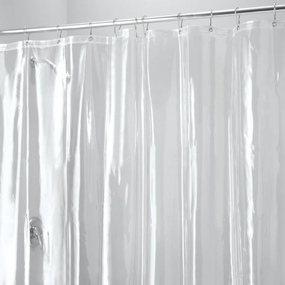 InterDesign 10 Gauge Clear Vinyl Shower Curtain Liner, 72" x 72"