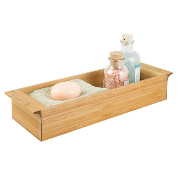 InterDesign 16.15 x 6 x 3 in. Deep Bamboo Formbu Vanity Organizer Tray - Natural