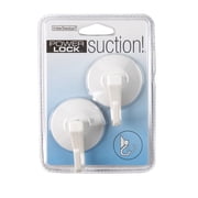 InterDesign 17601 Suction Cup Hook, White, Set of 2
