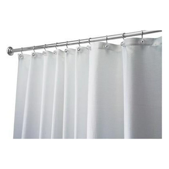 InterDesign 22780 Shower Curtain, Carlton, White Polyester, 72 x 72-In. - Quantity 2