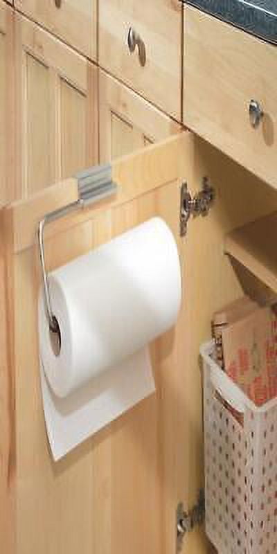 Stainless Steel Over-Cabinet Paper Towel Holder with Foam Backing