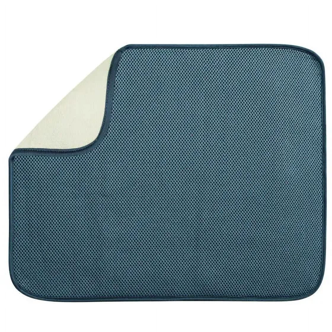 Interdesign Large Foldable Drying Mat, 18" x 16", Gray Polyester