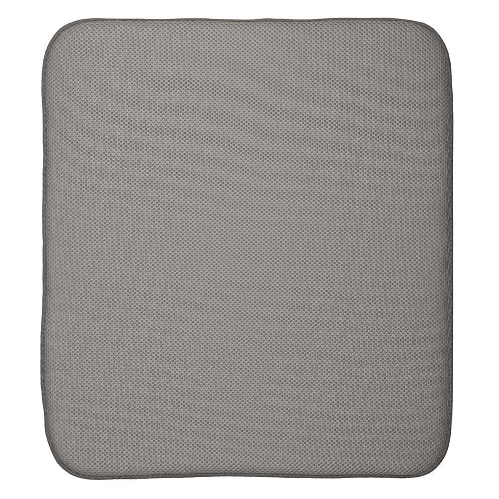 Pewter Foldable Microfiber Kitchen Drying Mat, 18" x 16"