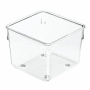 InterDesign 52730 Linus Drawer Organizer, 4" x 4" x 3", Clear
