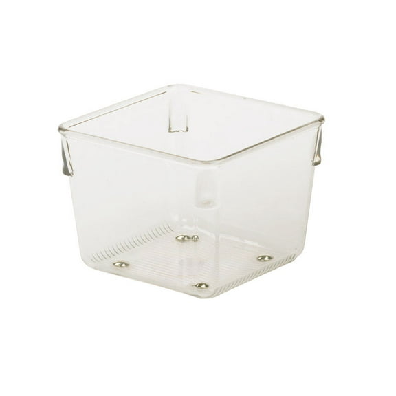 InterDesign 52730 Linus Drawer Organizer, 4" x 4" x 3", Clear