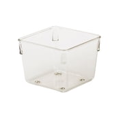 InterDesign 52730 Linus Drawer Organizer, 4 x 4 x 3, Clear