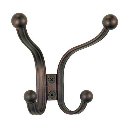 InterDesign 53571 York Lyra Wall Mount Quad Hook, Bronze