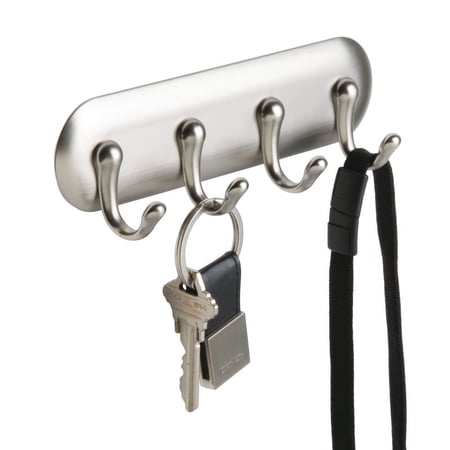 InterDesign Affixx Silver Plastic Key Rack