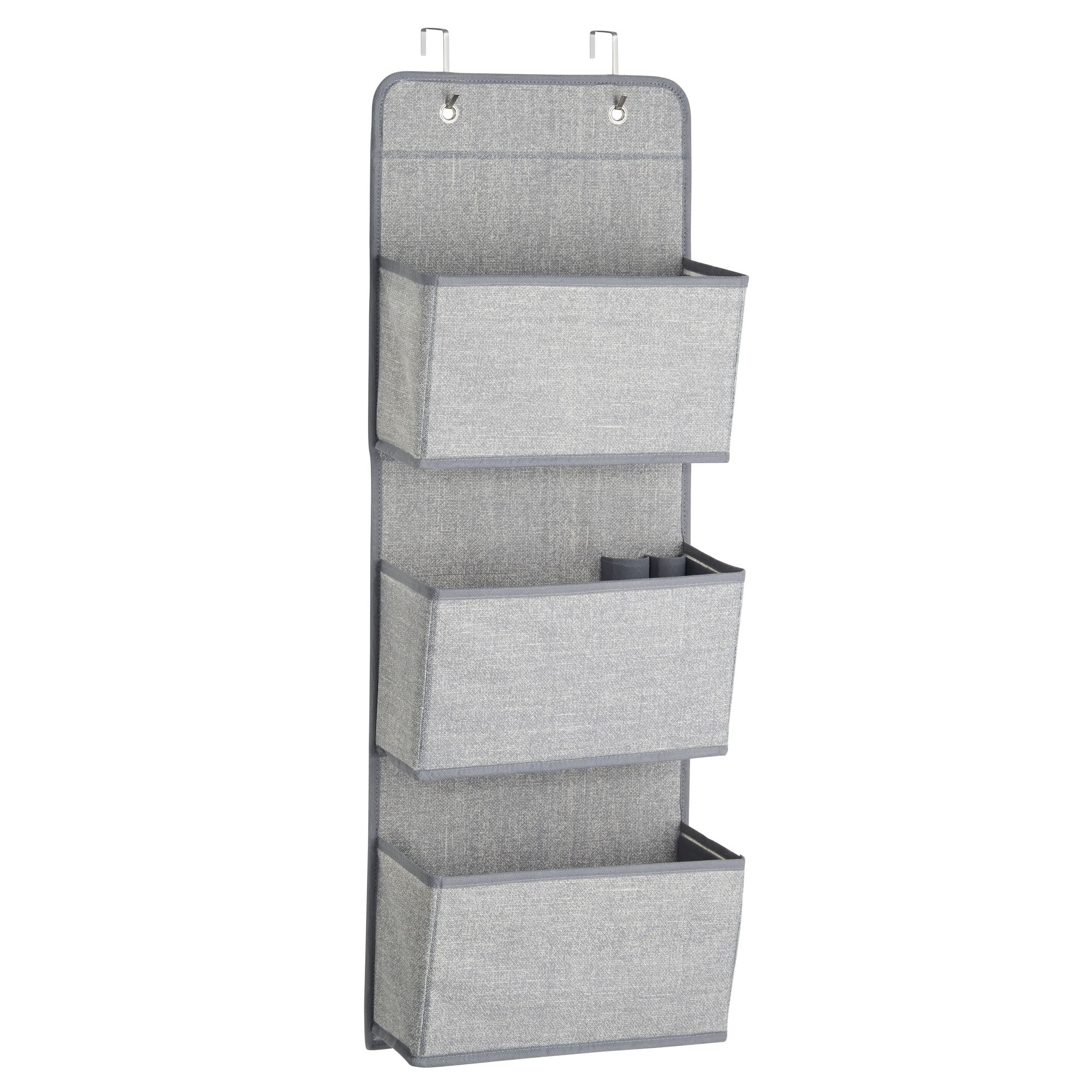 InterDesign Aldo Hanging Organizer with 3 Pockets, Gray
