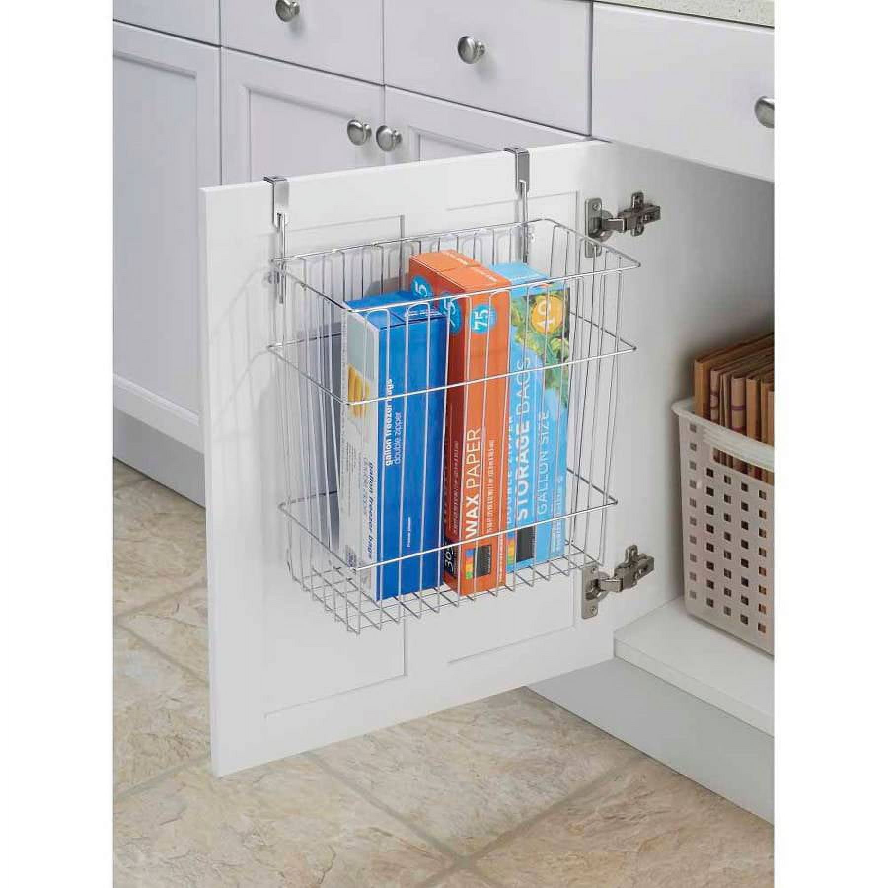 InterDesign Classico Over Waste and Storage Basket, Chrome