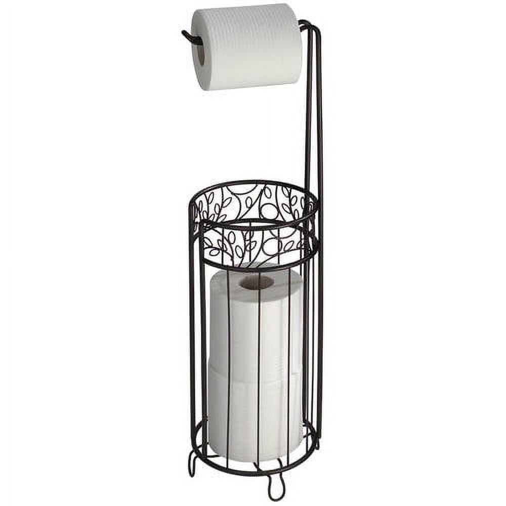 InterDesign Decorative Toilet Paper Holder Stand, Bronze