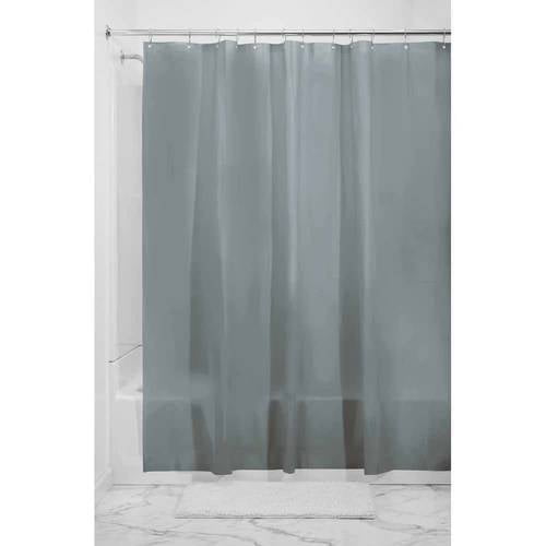 InterDesign EVA 5.5 Gauge Shower Curtain Liner, Standard 72" x 72", Smoke