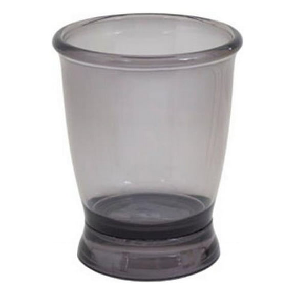 InterDesign Franklin Plastic Tumbler Cup for Bathroom Vanity Countertops - Smoke