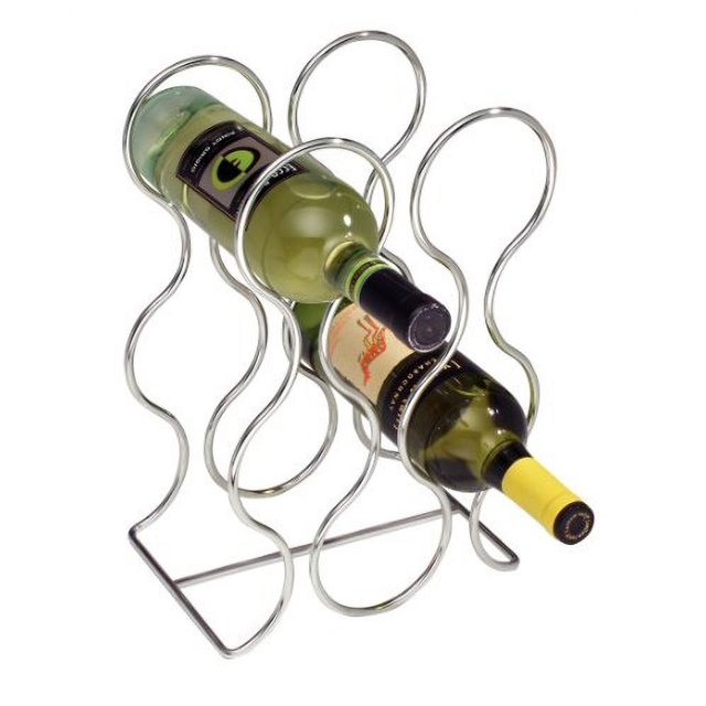 InterDesign Free Standing Wine Storage Rack for Kitchen Countertops