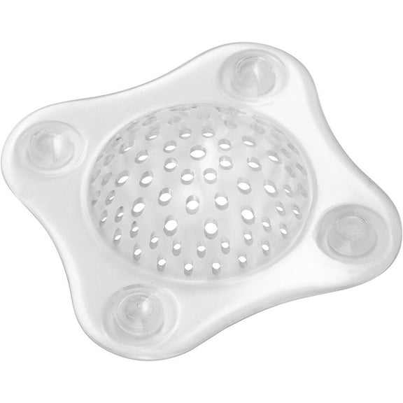 InterDesign Gloss Plastic Drain Protector Cover - Anti-Clogging - Clear