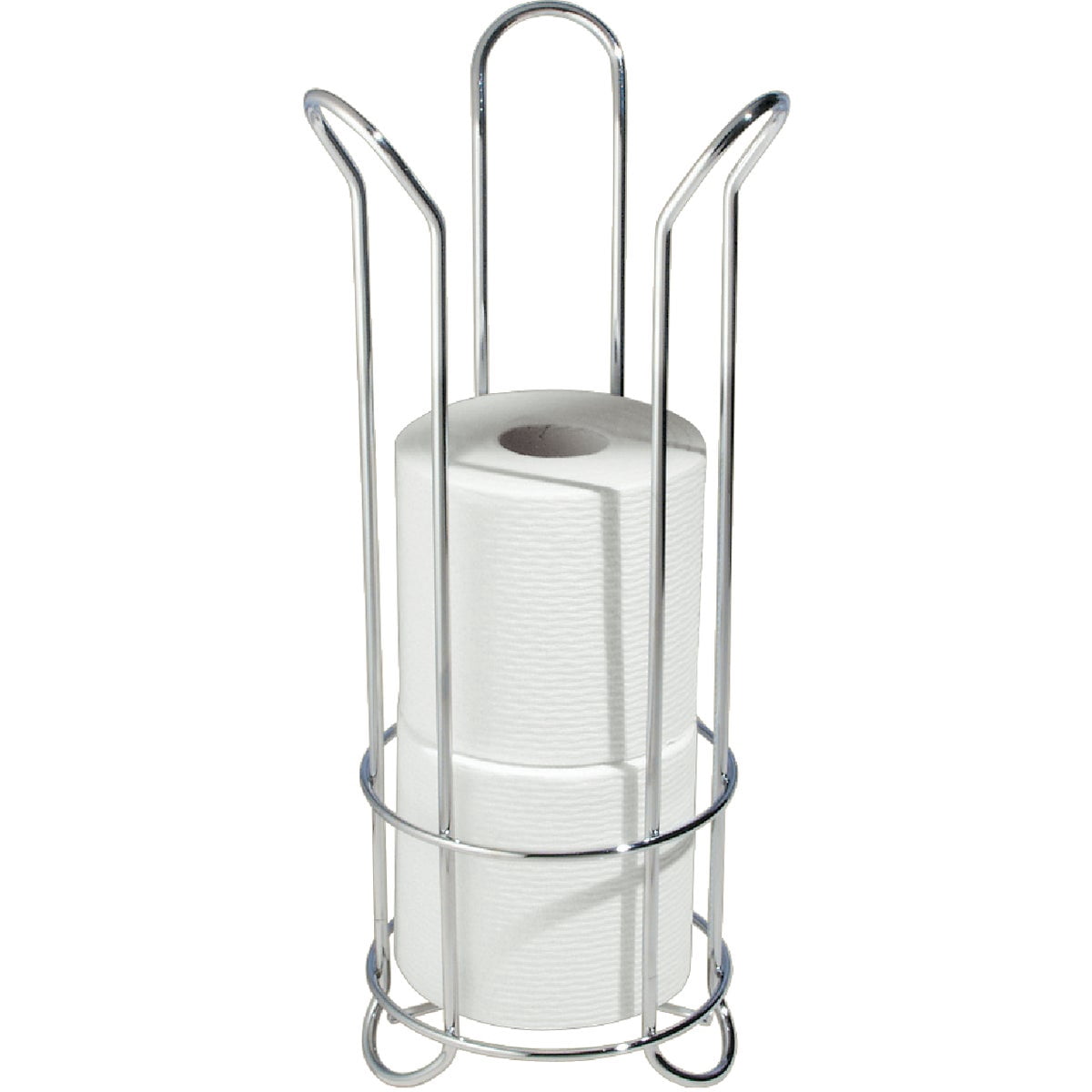 InterDesign Classico Toilet Paper Holder - Chrome Finish - Set of 1, Silver — Concealed-Screw Wall-Mount, Coordinated Bath Collection