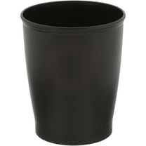 iDesign Kent Plastic Wastebasket, Small Round Plastic Garbage Can, 8.35" x 8.35" x 10", Bronze