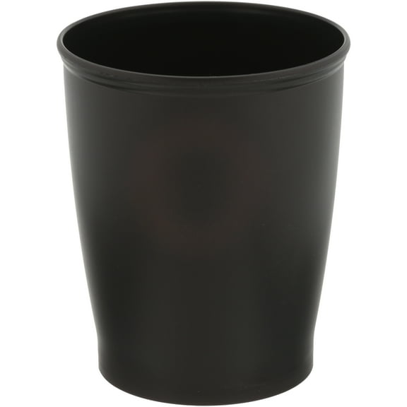 iDesign Kent Plastic Wastebasket, Small Round Plastic Garbage Can, 8.35" x 8.35" x 10", Bronze