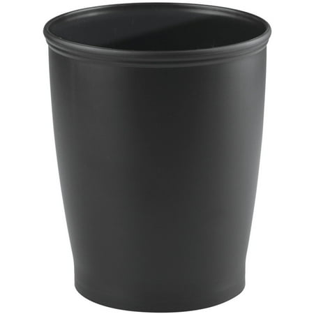 InterDesign Kent Wastebasket Trash Can, Black