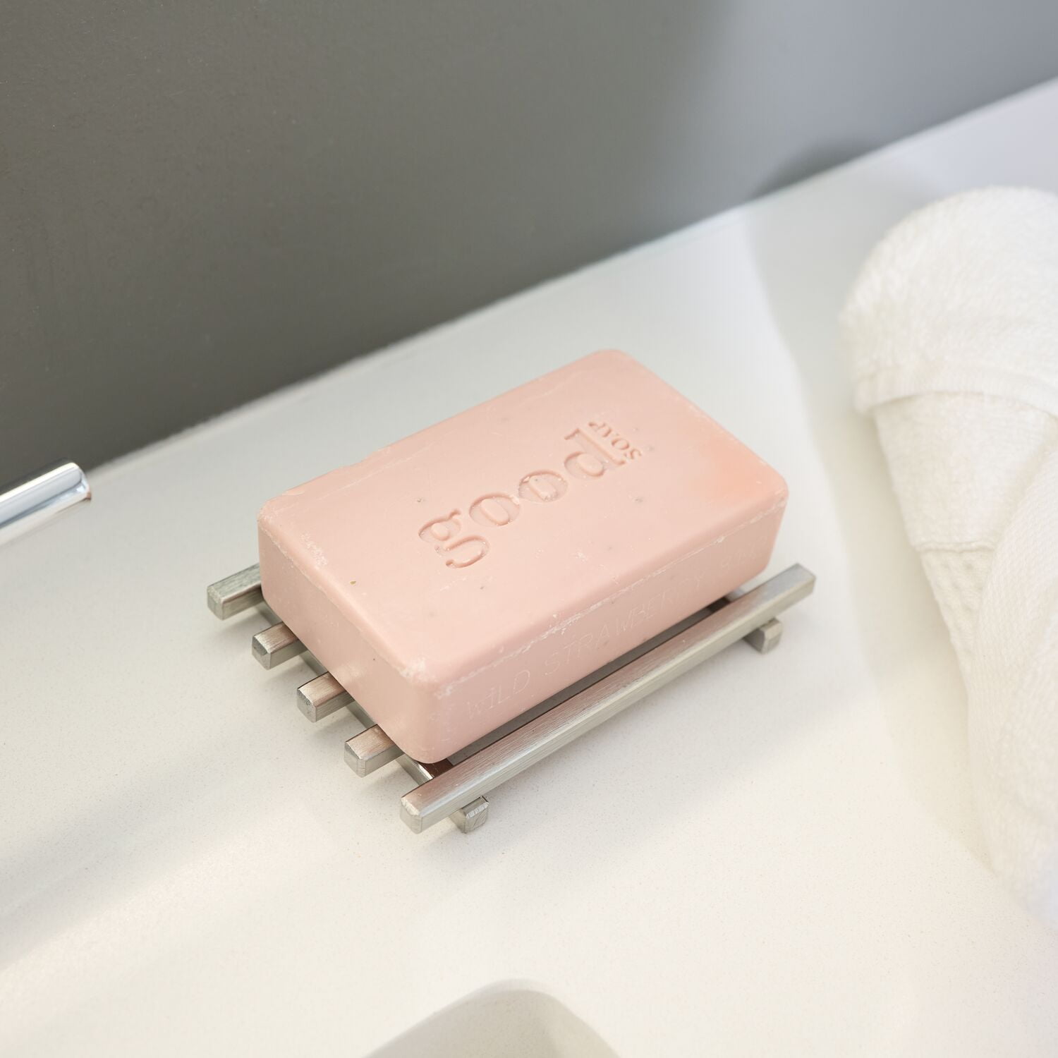 InterDesign Kyoto Bar Soap Holder for Bathroom Shower, Vanities