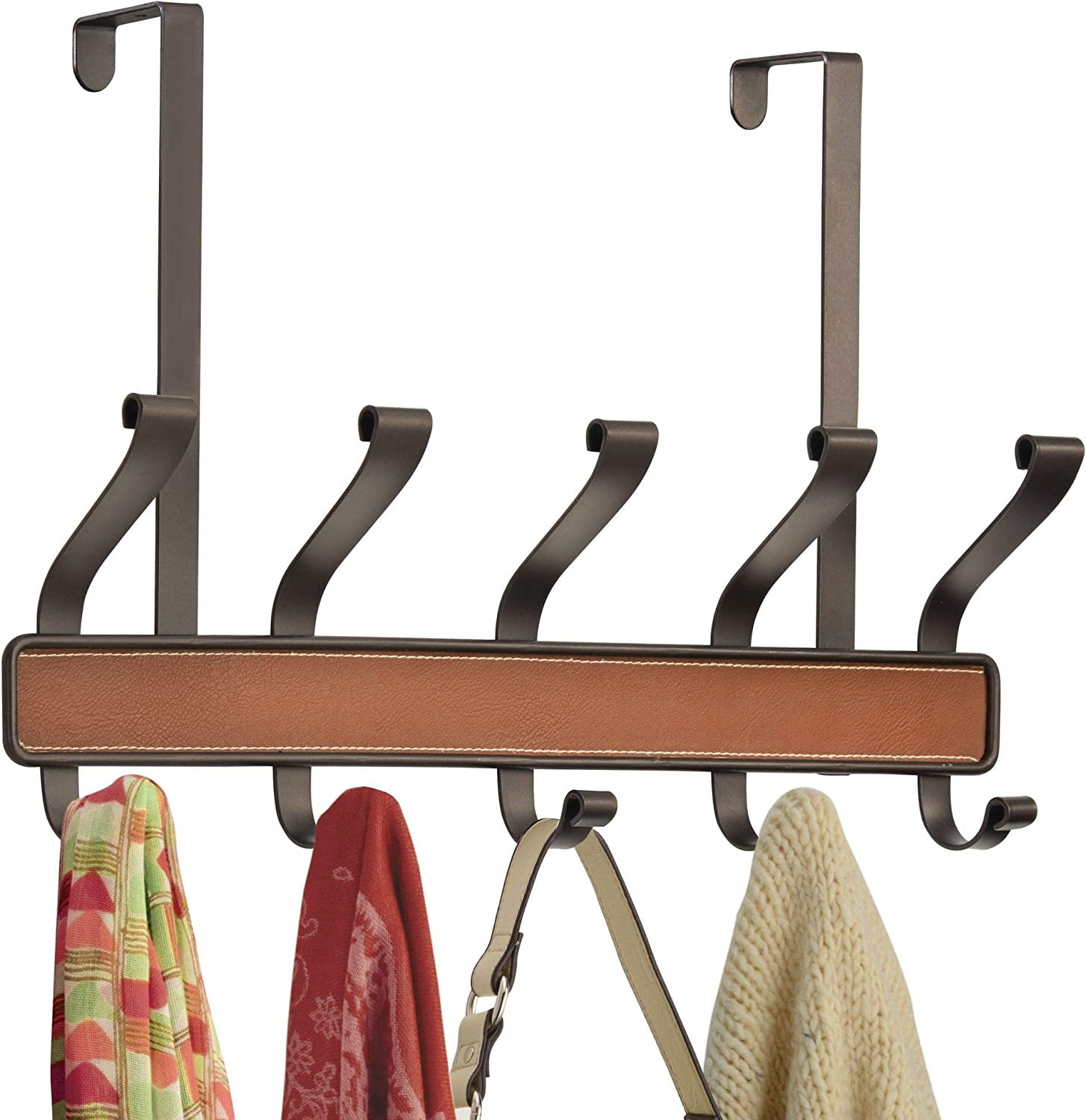 InterDesign Laredo Over Door Storage Rack Organizer Hooks for Coats ...