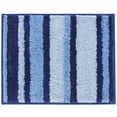 thumbnail image 1 of InterDesign Microfiber Stripes Bathroom Shower Rug, 21"x 17", 1 of 2