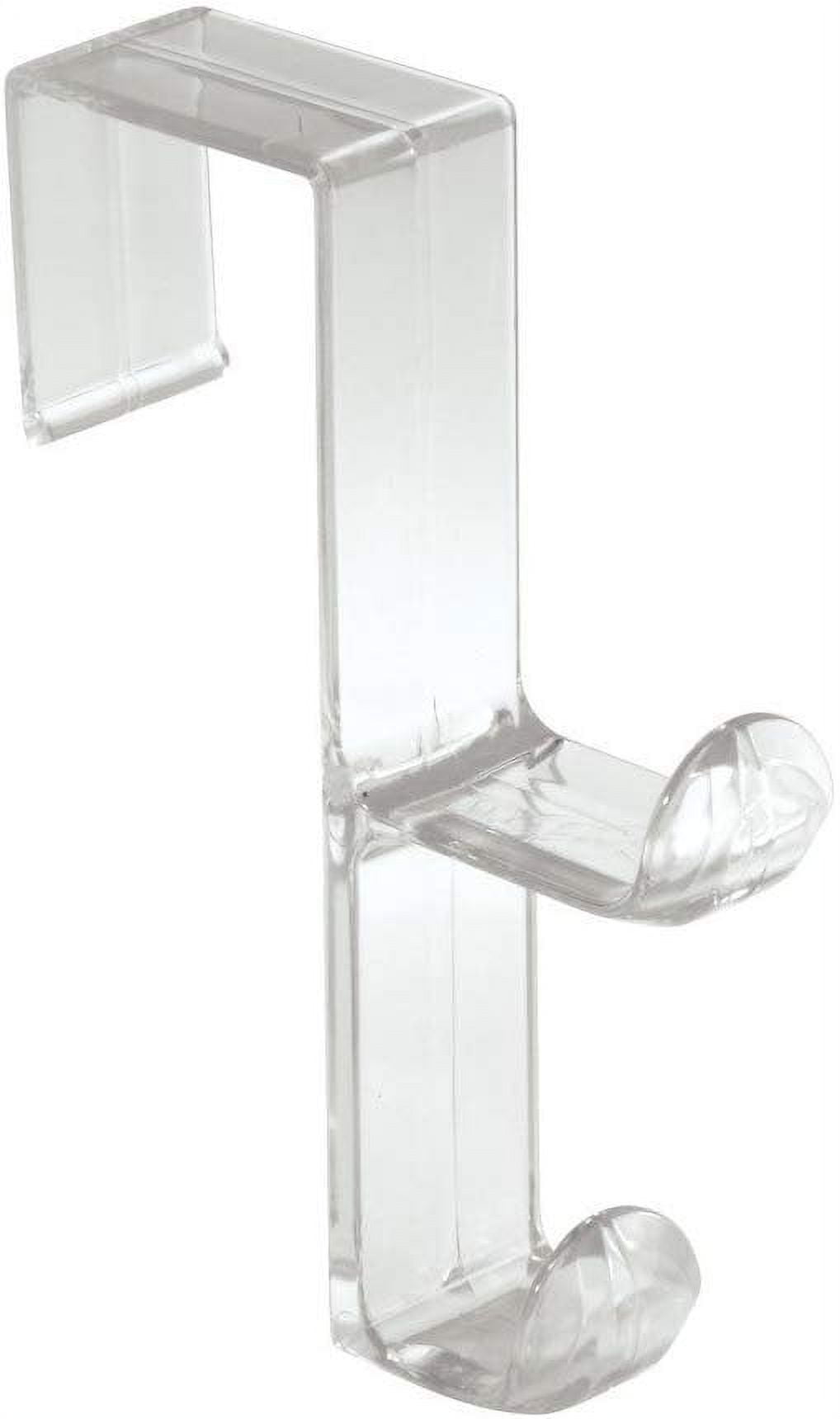 Clear Plastic Over-the-Door Double Hook Organizer