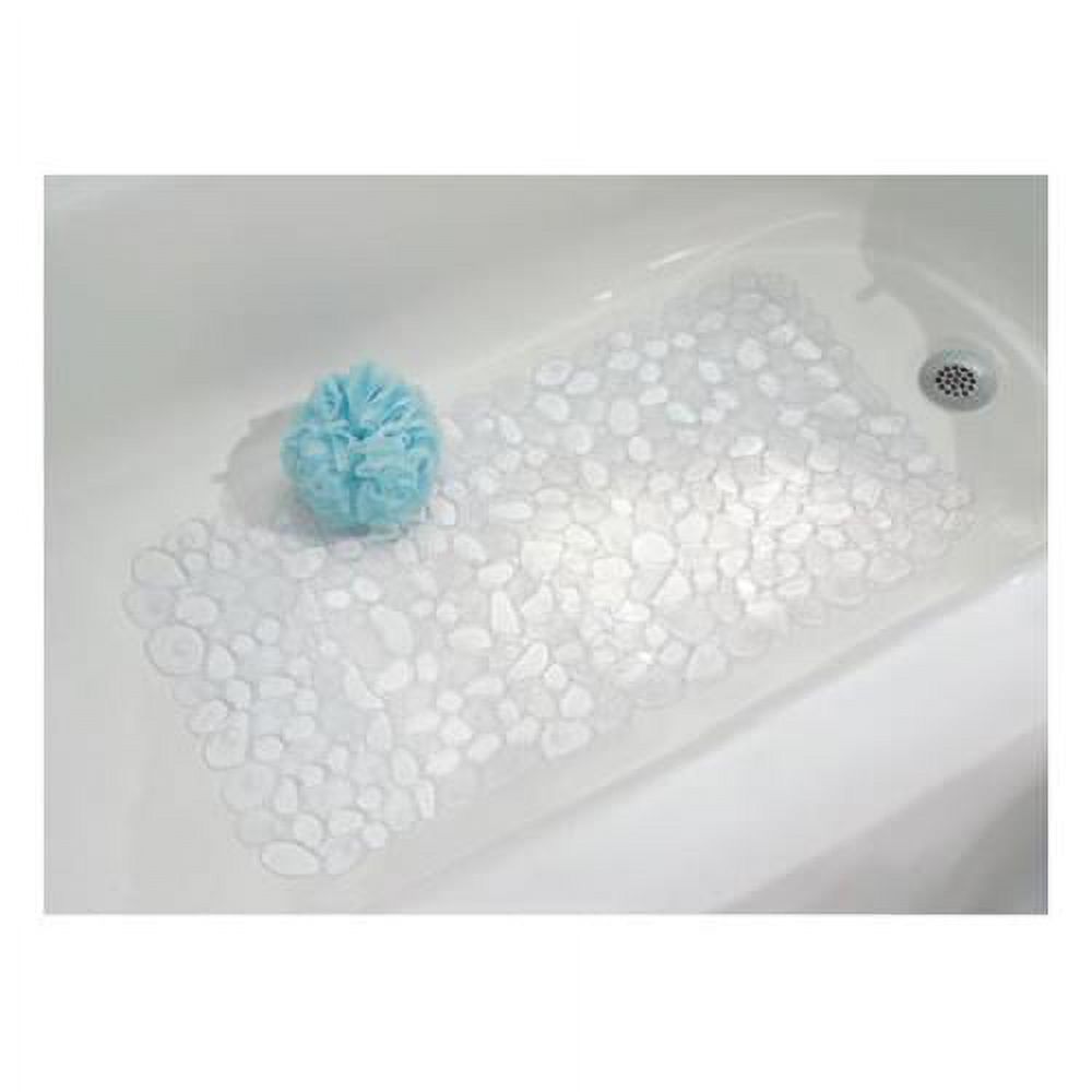 InterDesign Pebblz Collection Bathroom Bath Mat Clear