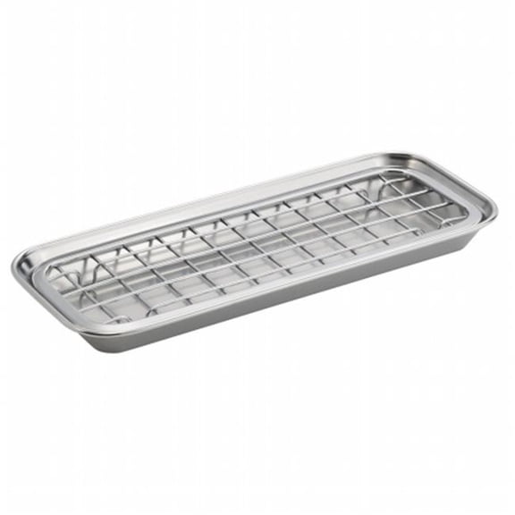 InterDesign 73032 2 Piece Sponge Tray, Stainless Steel