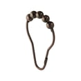 thumbnail image 1 of InterDesign Steel Roller Shower Curtain Rings/Hooks, Bronze, Set of 12, 1 of 3