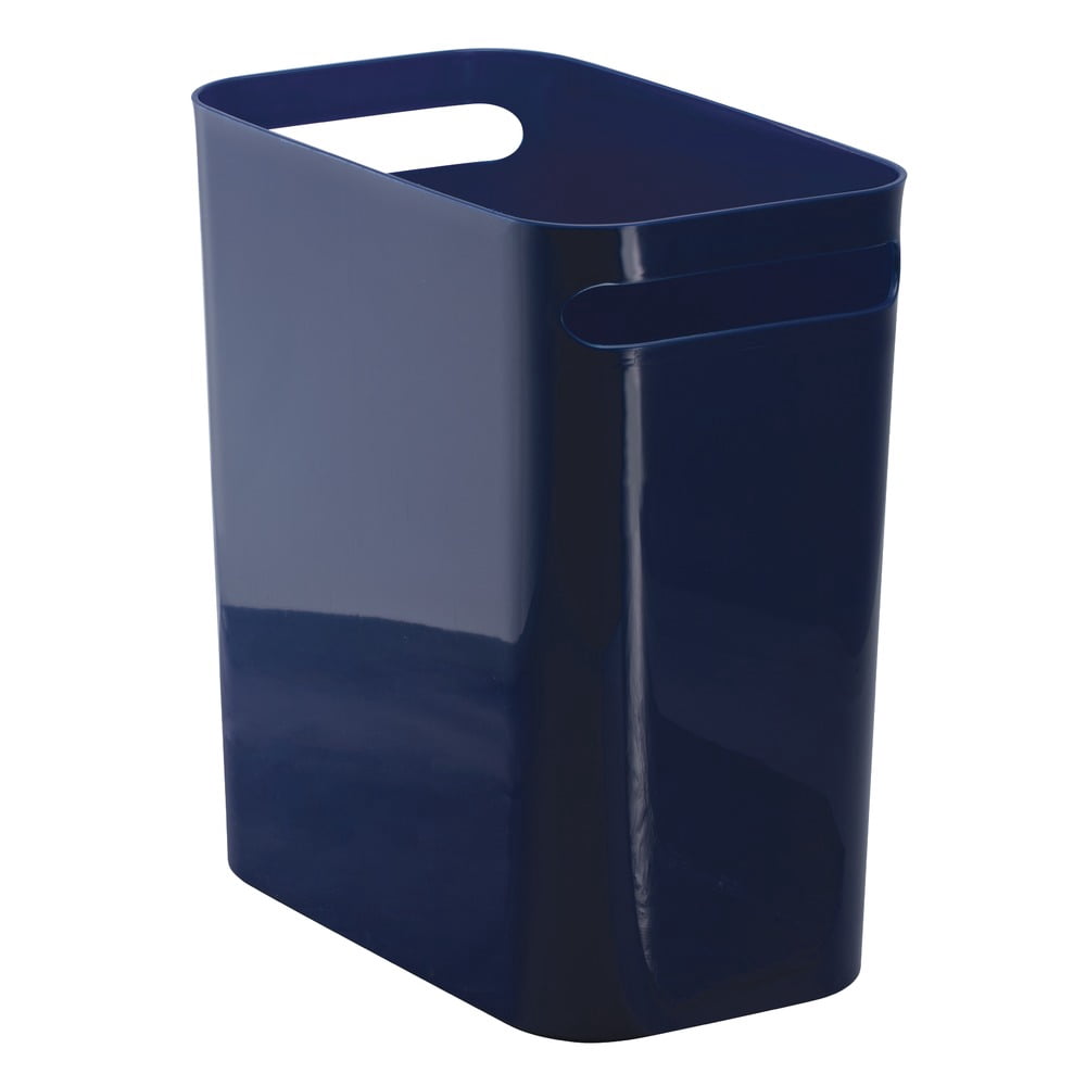 InterDesign Una Wastebasket Trash Can 12", Navy - Walmart.com