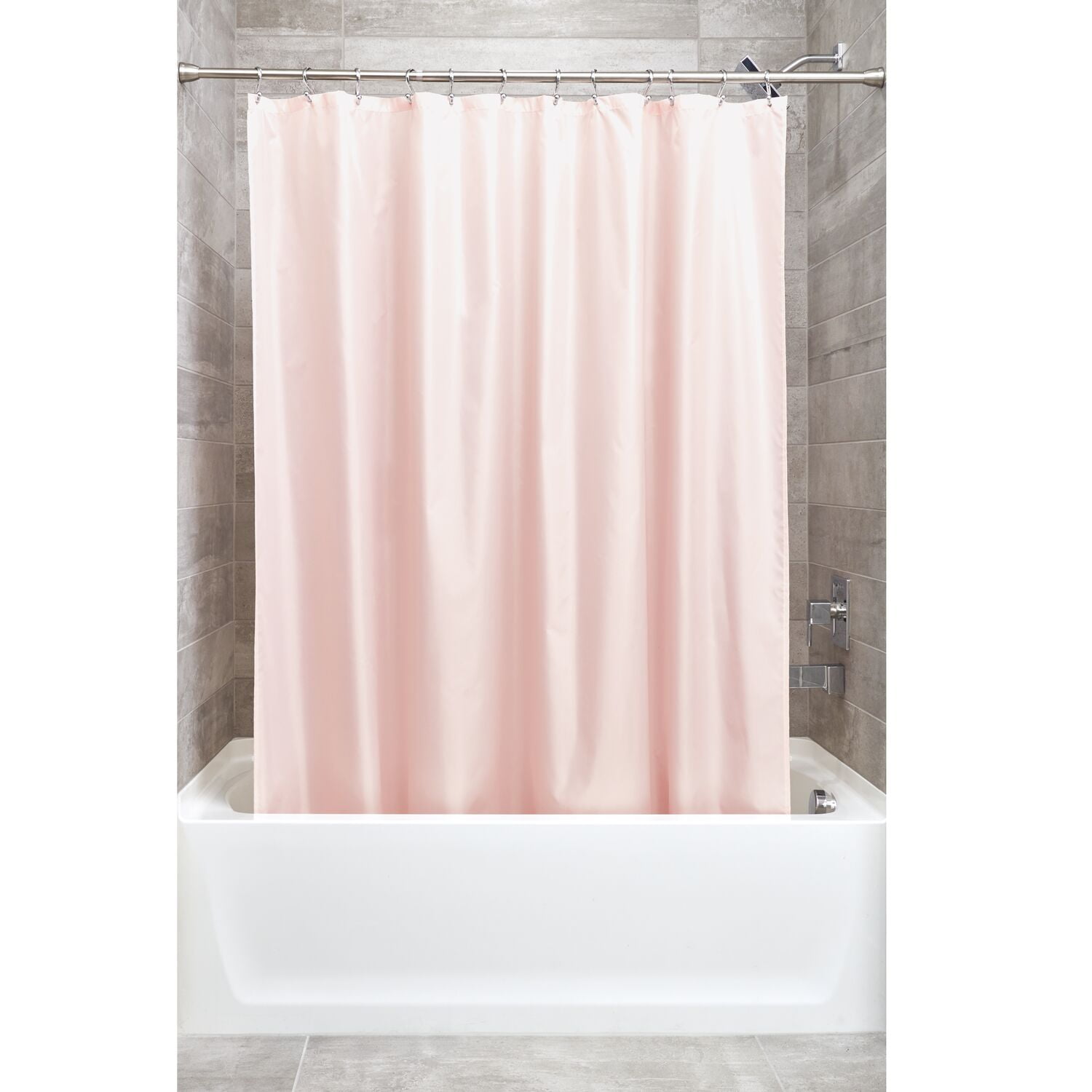 InterDesign Waterproof Fabric Shower Curtain Liner, Standard 72" x 72