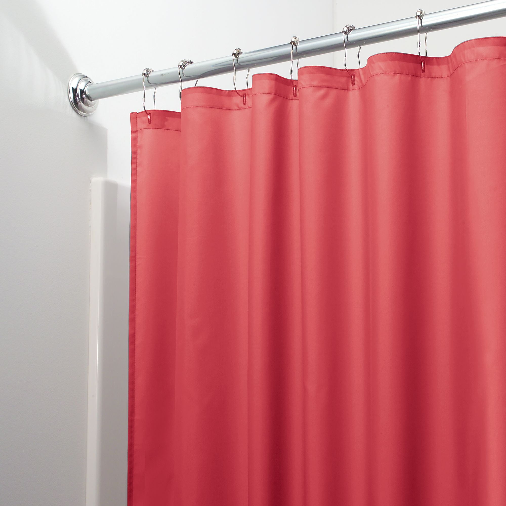 InterDesign Waterproof Fabric Shower Curtain Liner, Standard 72" x 72