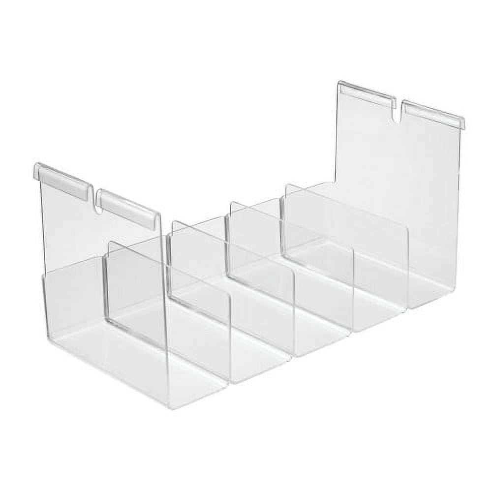 InterDesign Wire Shelving Organizer, Under Shelf Bin, Large Divided