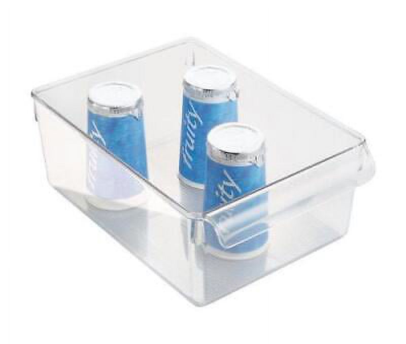 1 PC iDesign Clear Storage Bin 3.5 in. H X 8 in. W X 11.5 in. D Stackable