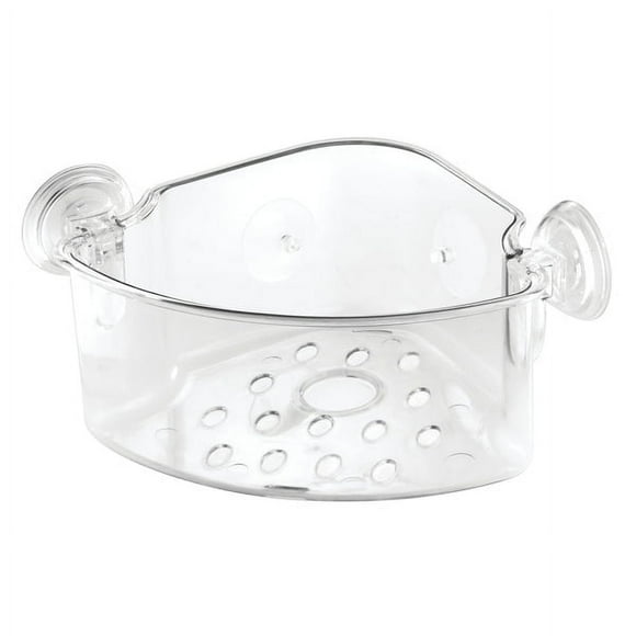 InterDesign iDesign Power Lock Clear Plastic Shower Basket