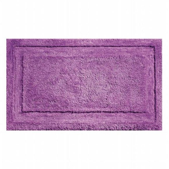 InterDesign microfiber spa bathroom accent rug, 34 x 21" inches, purple